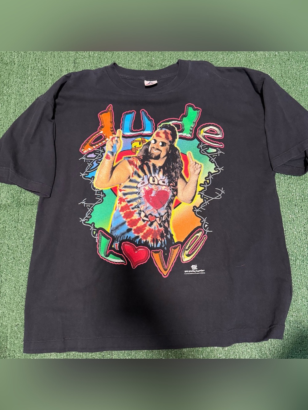 Vintage WWF Dude Love Mick Foley Tee Shirt (read description) Wrestling